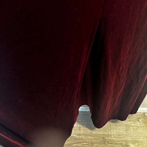 Jenny Yoo Burgundy Velvet Size 24 Ball Gown BHLDN Retail $200 - Picture 4 of 15